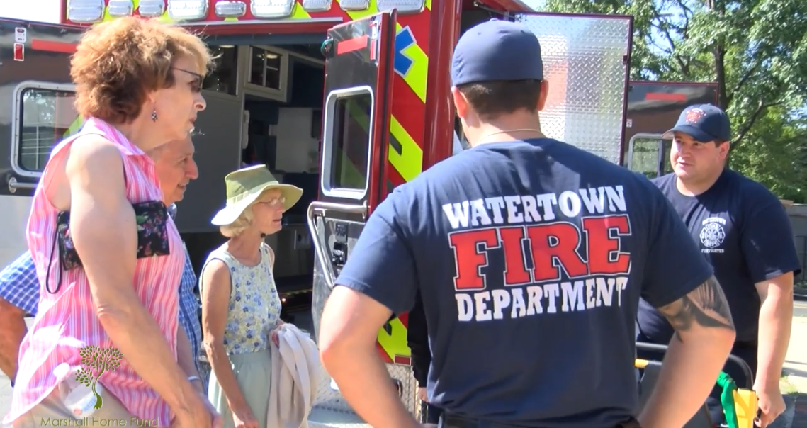 The Watertown Fire Department teaches fire safety & shows senior residents their truck, on WCA-TV Public Access PSA.